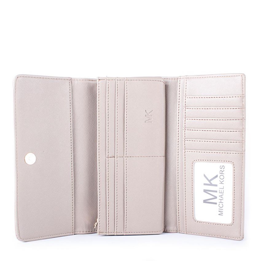 Satin Textured Wallet - Grey